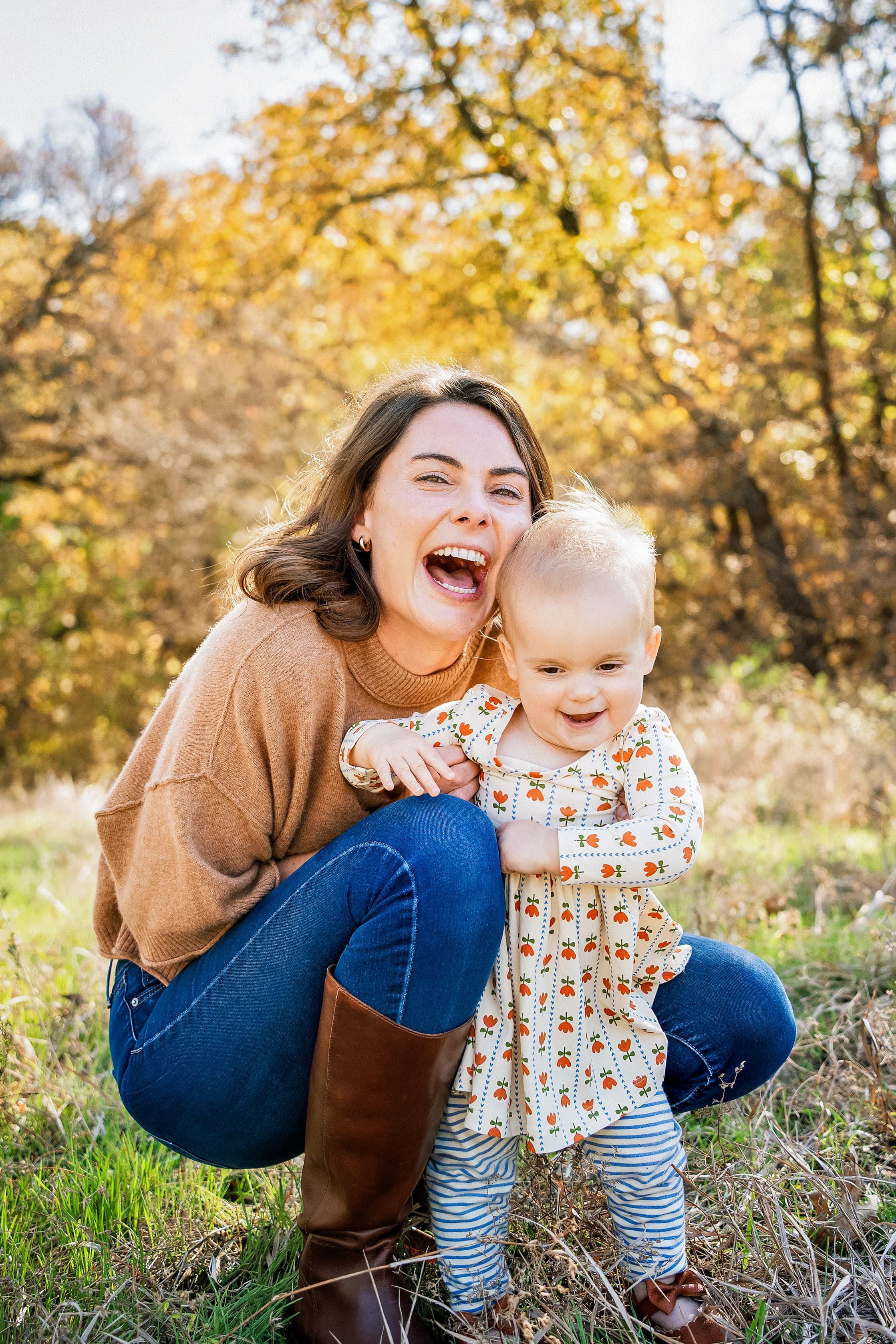 Family portrait session outdoors