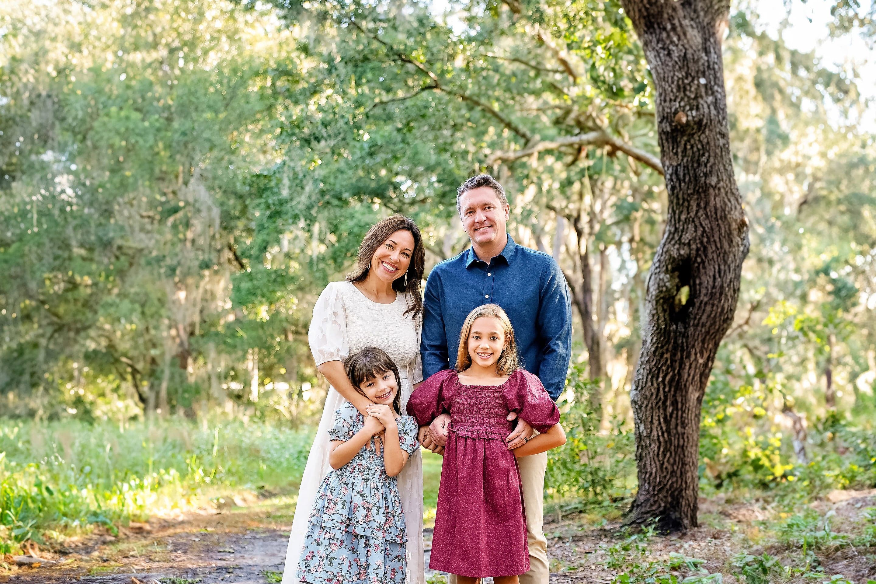 Family enjoying an outdoor photo session